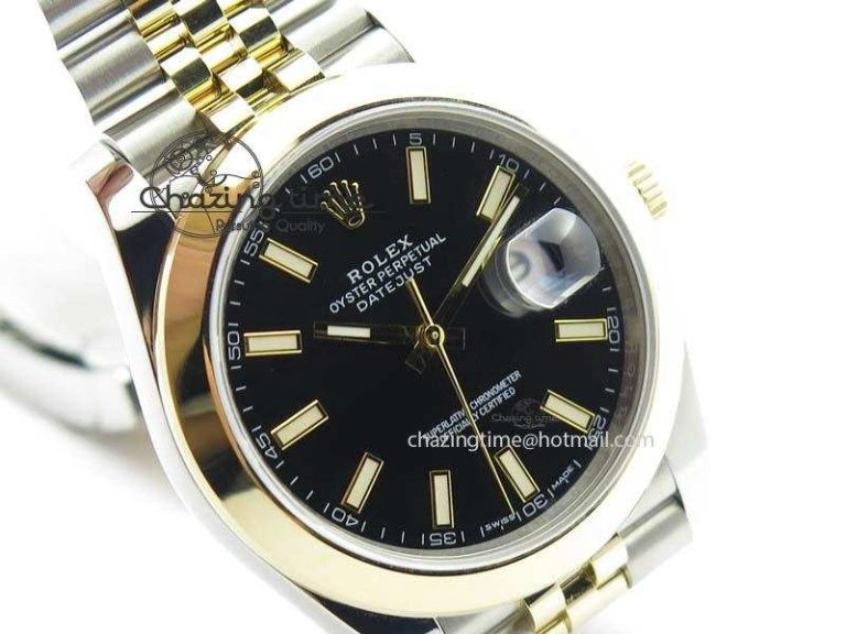DateJust 41mm 126303 Noob 1:1 Best Edition YG Wrapped Black Dial On SS YG Jubilee Bracelet A Snug 3760