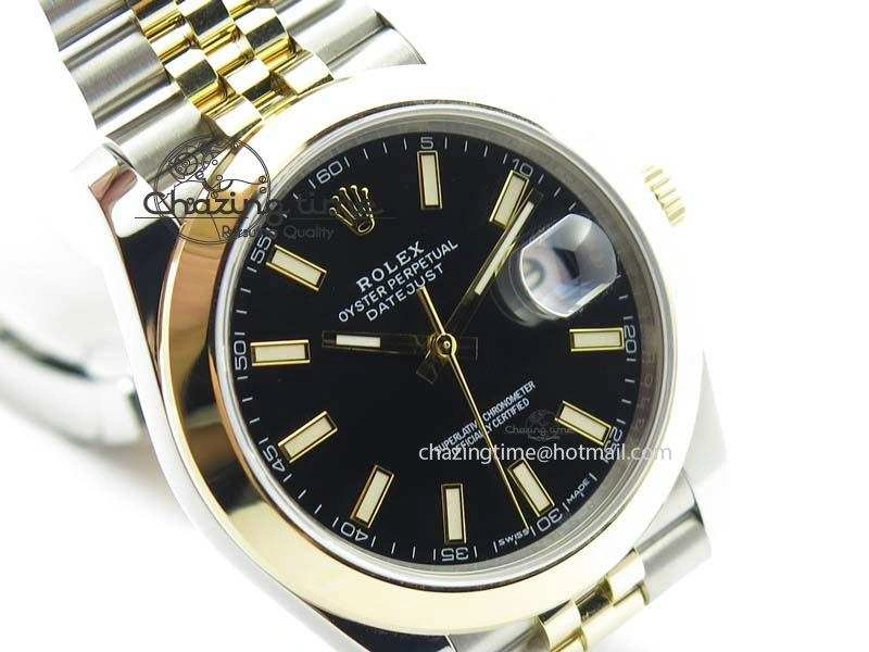 DateJust 41mm 126303 Noob 1:1 Best Edition YG Wrapped Black Dial On SS YG Jubilee Bracelet A Snug 3760
