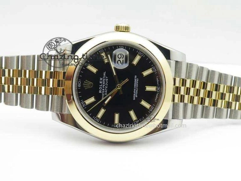 DateJust 41mm 126303 Noob 1:1 Best Edition YG Wrapped Black Dial On SS YG Jubilee Bracelet A Snug 3760
