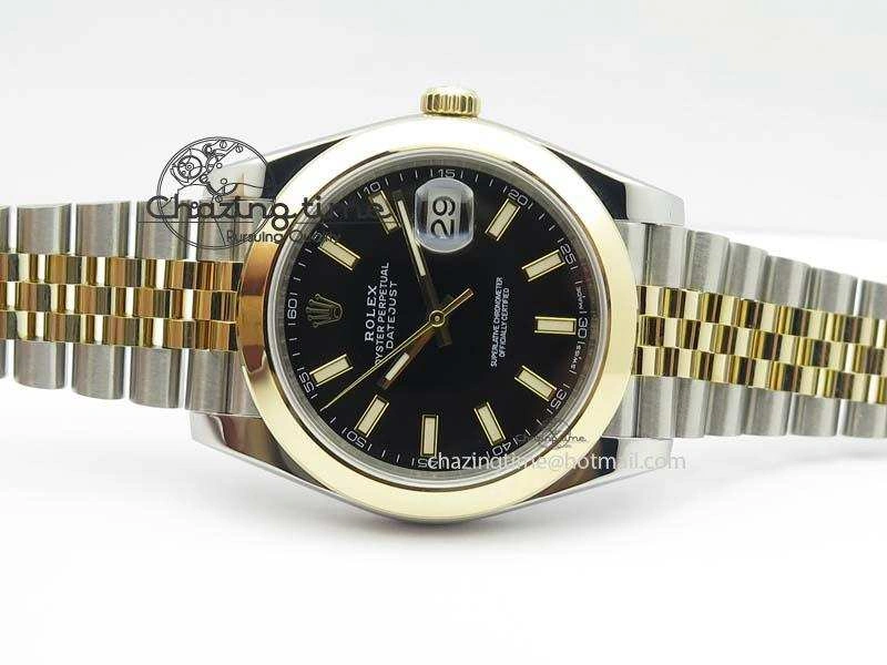 DateJust 41mm 126303 Noob 1:1 Best Edition YG Wrapped Black Dial On SS YG Jubilee Bracelet A Snug 3760