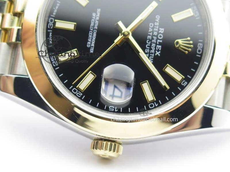 DateJust 41mm 126303 Noob 1:1 Best Edition YG Wrapped Black Dial On SS YG Jubilee Bracelet A Snug 3760