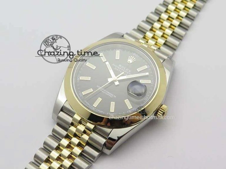 DateJust 41mm 126303 Noob 1:1 Best Edition YG Wrapped Black Dial On SS YG Jubilee Bracelet A Snug 3760