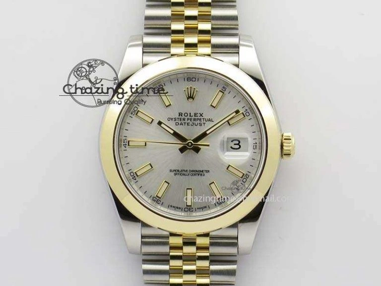 DateJust 41mm 126303 Noob 1:1 Best Edition YG Wrapped Silver Dial On SS YG Jubilee Bracelet A GoodFit 3764