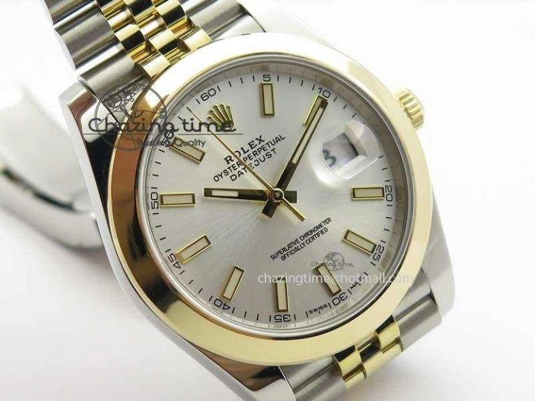 DateJust 41mm 126303 Noob 1:1 Best Edition YG Wrapped Silver Dial On SS YG Jubilee Bracelet A GoodFit 3764