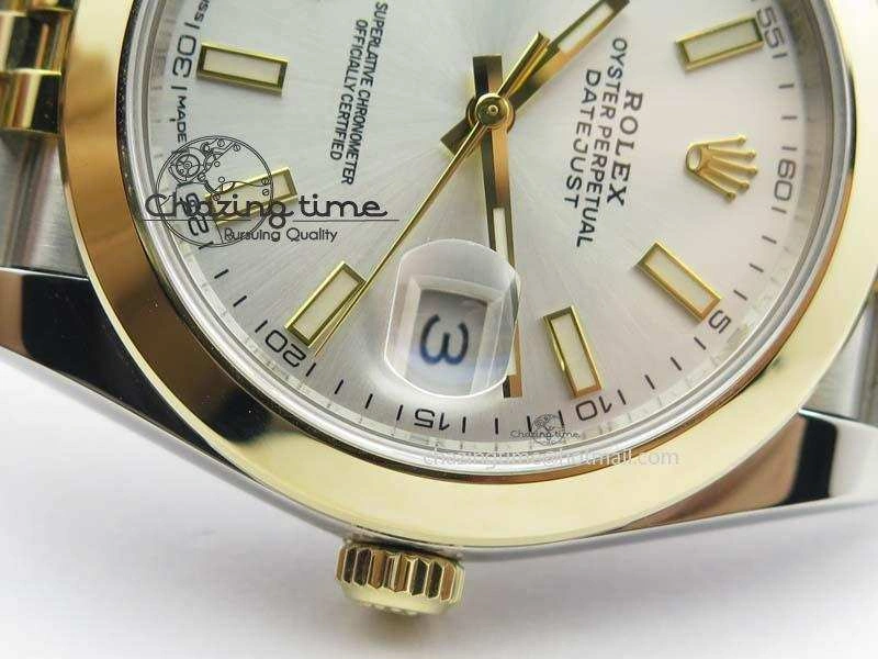 DateJust 41mm 126303 Noob 1:1 Best Edition YG Wrapped Silver Dial On SS YG Jubilee Bracelet A GoodFit 3764