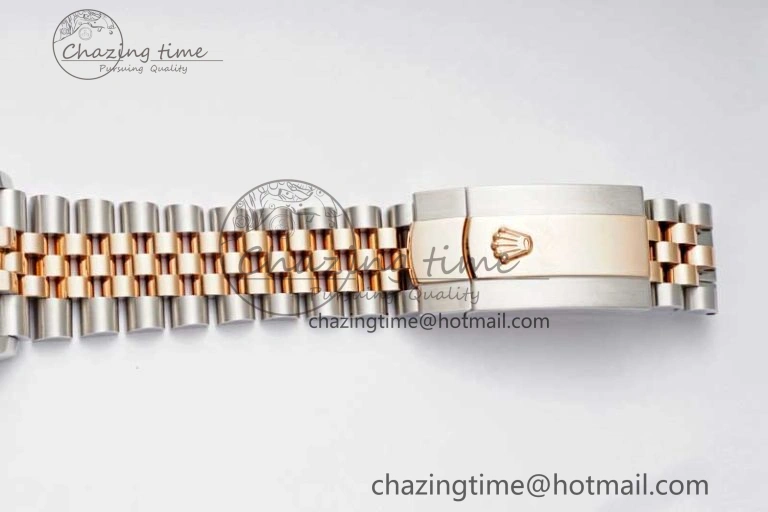 DateJust 41mm 126331 DIWF 1:1 Best Edition 904L Steel Gray Dial Green Roman Marker on SS RG Jubilee Bracelet SA FreshLook 2320