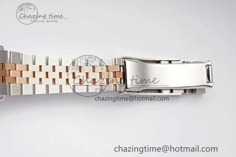 DateJust 41mm 126331 DIWF 1:1 Best Edition 904L Steel Gray Dial Green Roman Marker on SS RG Jubilee Bracelet SA FreshLook 2320
