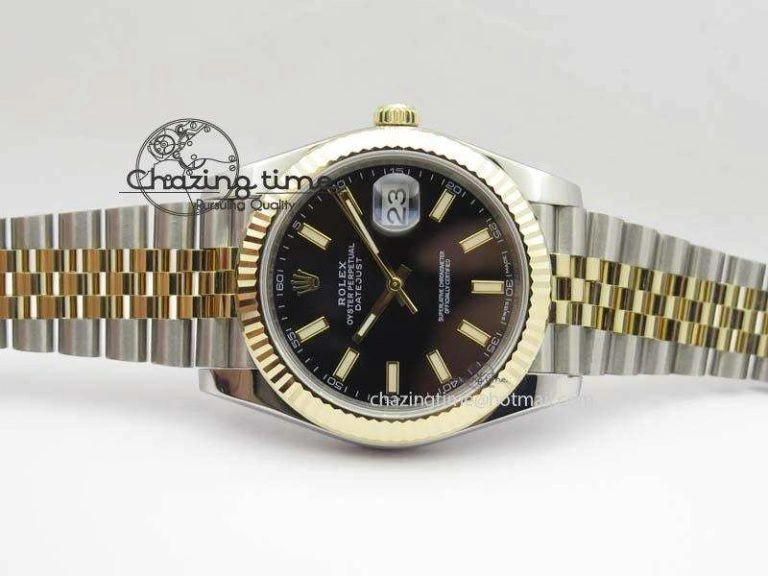 DateJust 41mm 126333 Noob 1:1 Best Edition YG Wrapped Black Dial On SS YG Bracelet A Vibrant 3753