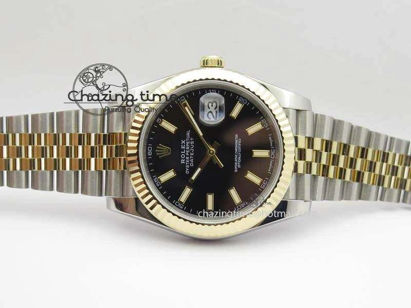 DateJust 41mm 126333 Noob 1:1 Best Edition YG Wrapped Black Dial On SS YG Bracelet A Vibrant 3753