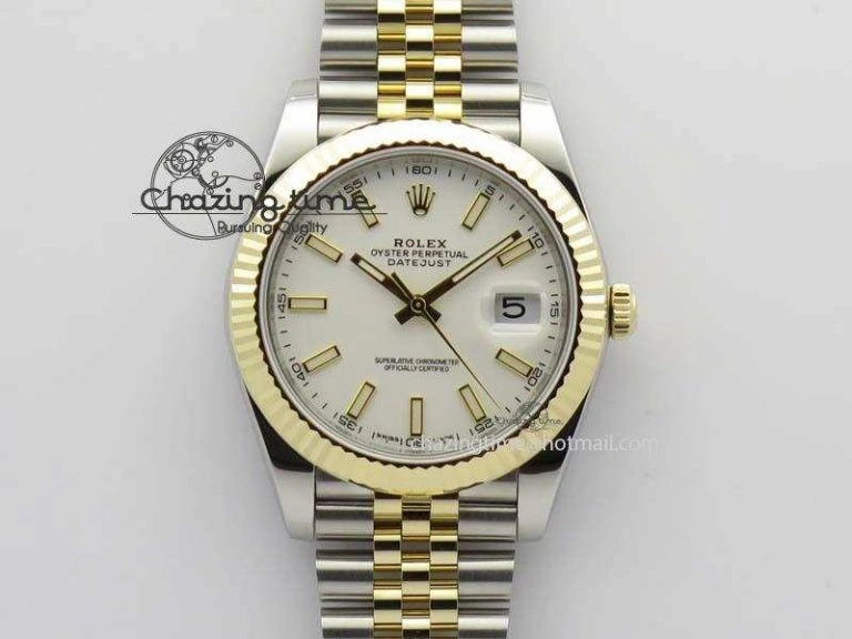 DateJust 41mm 126333 Noob 1:1 Best Edition YG Wrapped White Dial On SS YG Jubilee Bracelet A Fashionable 3758