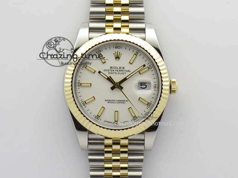DateJust 41mm 126333 Noob 1:1 Best Edition YG Wrapped White Dial On SS YG Jubilee Bracelet A Fashionable 3758