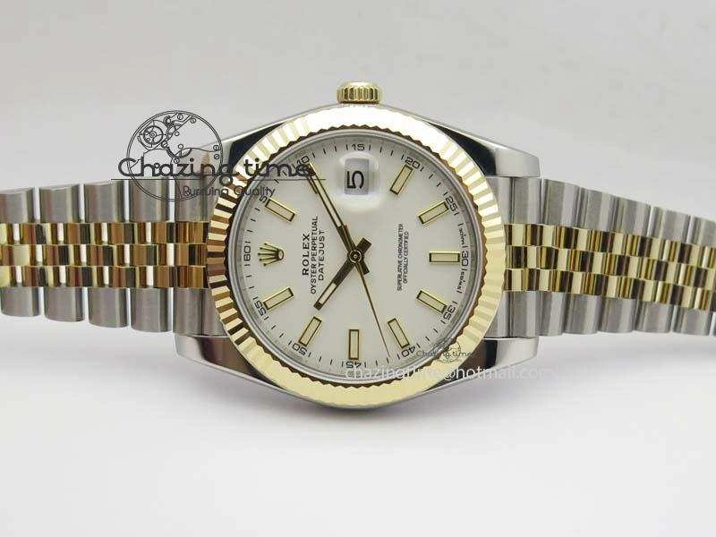DateJust 41mm 126333 Noob 1:1 Best Edition YG Wrapped White Dial On SS YG Jubilee Bracelet A Fashionable 3758