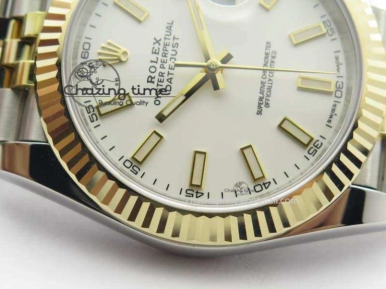 DateJust 41mm 126333 Noob 1:1 Best Edition YG Wrapped White Dial On SS YG Jubilee Bracelet A Fashionable 3758