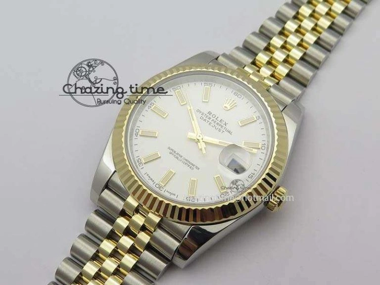DateJust 41mm 126333 Noob 1:1 Best Edition YG Wrapped White Dial On SS YG Jubilee Bracelet A Fashionable 3758
