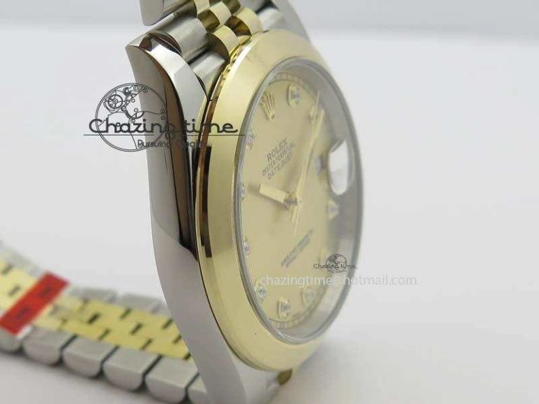 Chic DateJust 41mm 126333 Noob 1:1 Best Edition YG Wrapped YG Dial Diamond On SS YG Jubilee Bracelet A 3763