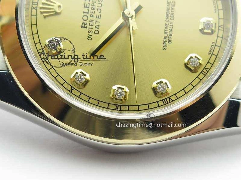 Chic DateJust 41mm 126333 Noob 1:1 Best Edition YG Wrapped YG Dial Diamond On SS YG Jubilee Bracelet A 3763