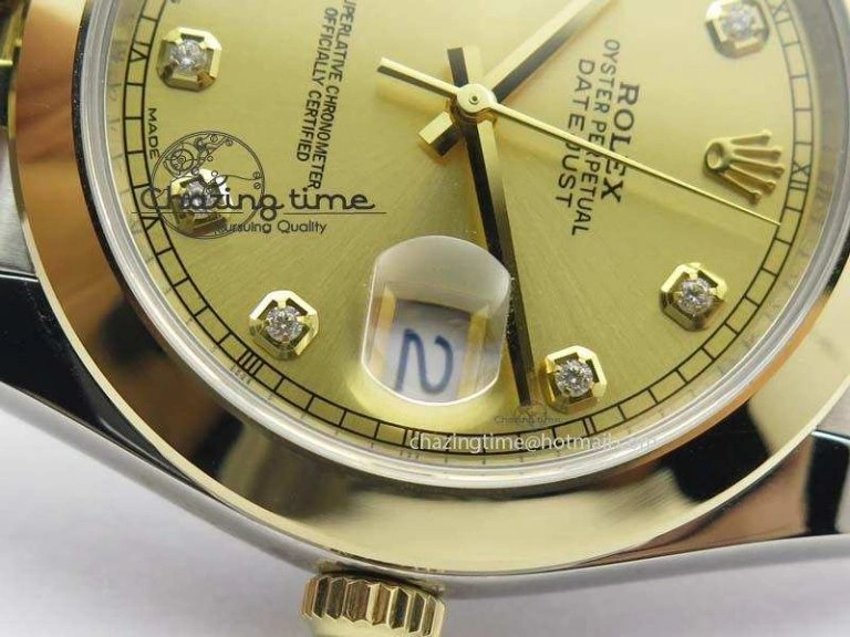 Chic DateJust 41mm 126333 Noob 1:1 Best Edition YG Wrapped YG Dial Diamond On SS YG Jubilee Bracelet A 3763