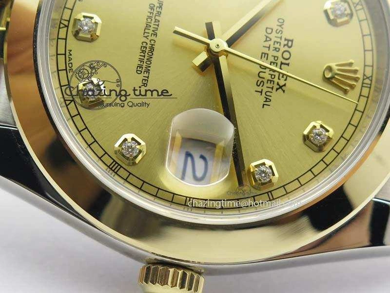 Chic DateJust 41mm 126333 Noob 1:1 Best Edition YG Wrapped YG Dial Diamond On SS YG Jubilee Bracelet A 3763