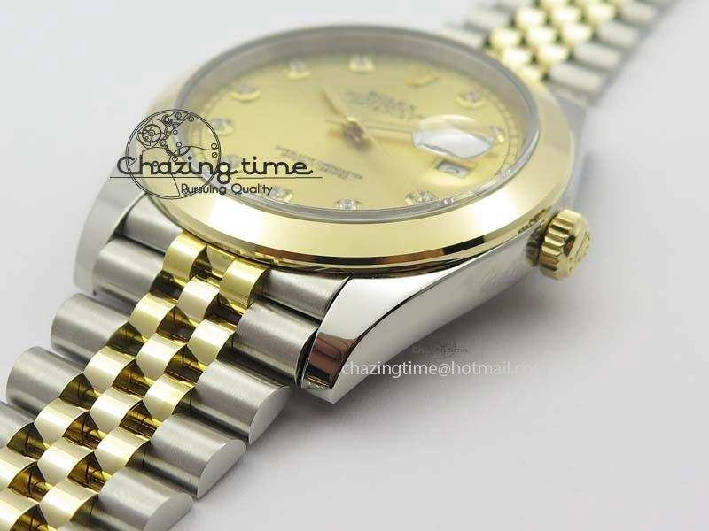 Chic DateJust 41mm 126333 Noob 1:1 Best Edition YG Wrapped YG Dial Diamond On SS YG Jubilee Bracelet A 3763