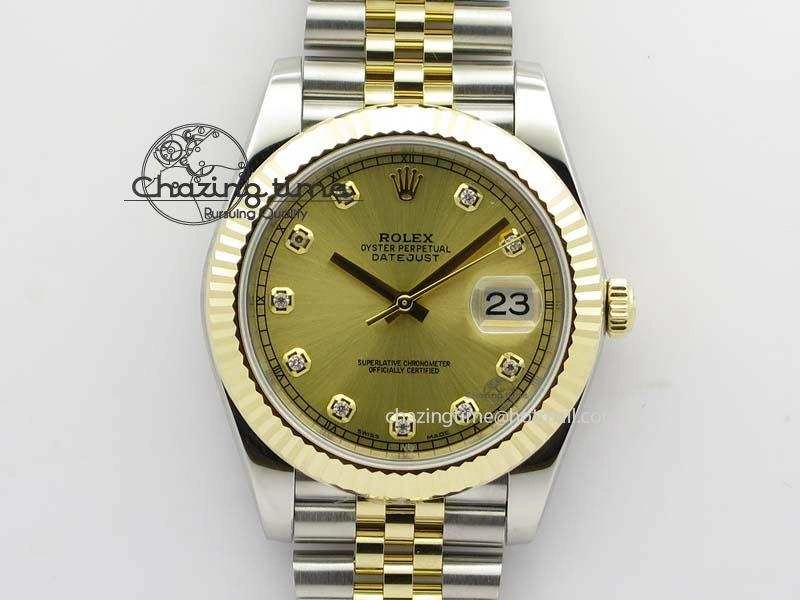 SoftTouch DateJust 41mm 126333 Noob 1:1 Best Edition YG Wrapped YG Dial Diamond On SS YG Jubilee Bracelet A 3756