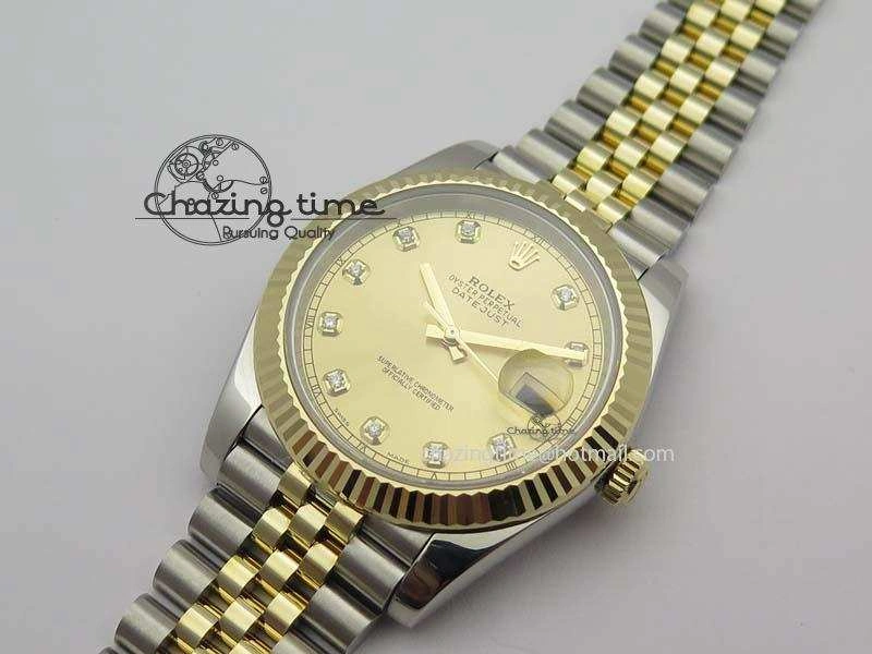 SoftTouch DateJust 41mm 126333 Noob 1:1 Best Edition YG Wrapped YG Dial Diamond On SS YG Jubilee Bracelet A 3756