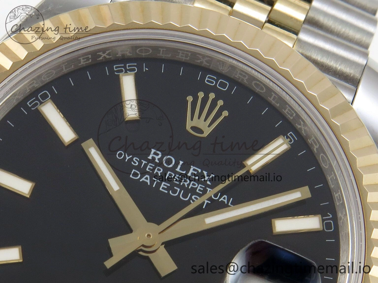 Breathable DateJust 41mm 126333 SS YG 3EF 1:1 Best Edition Black Dial on SS Jubilee Bracelet A 298