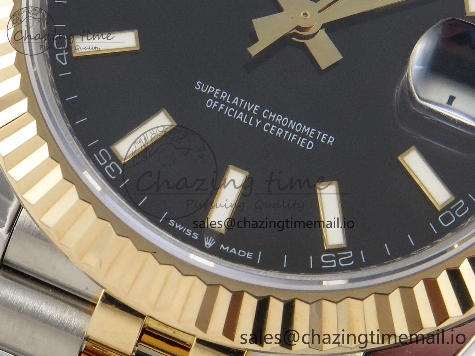 Breathable DateJust 41mm 126333 SS YG 3EF 1:1 Best Edition Black Dial on SS Jubilee Bracelet A 298