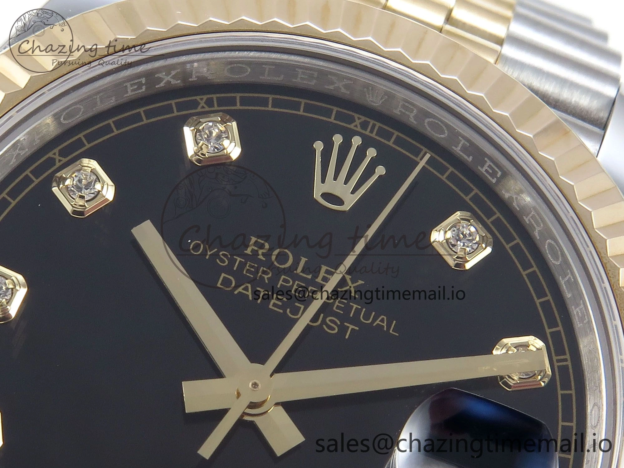 DateJust 41mm 126333 SS YG 3EF 1:1 Best Edition Black Diamond Dial on SS YG Jubilee Bracelet SA Attractive 300
