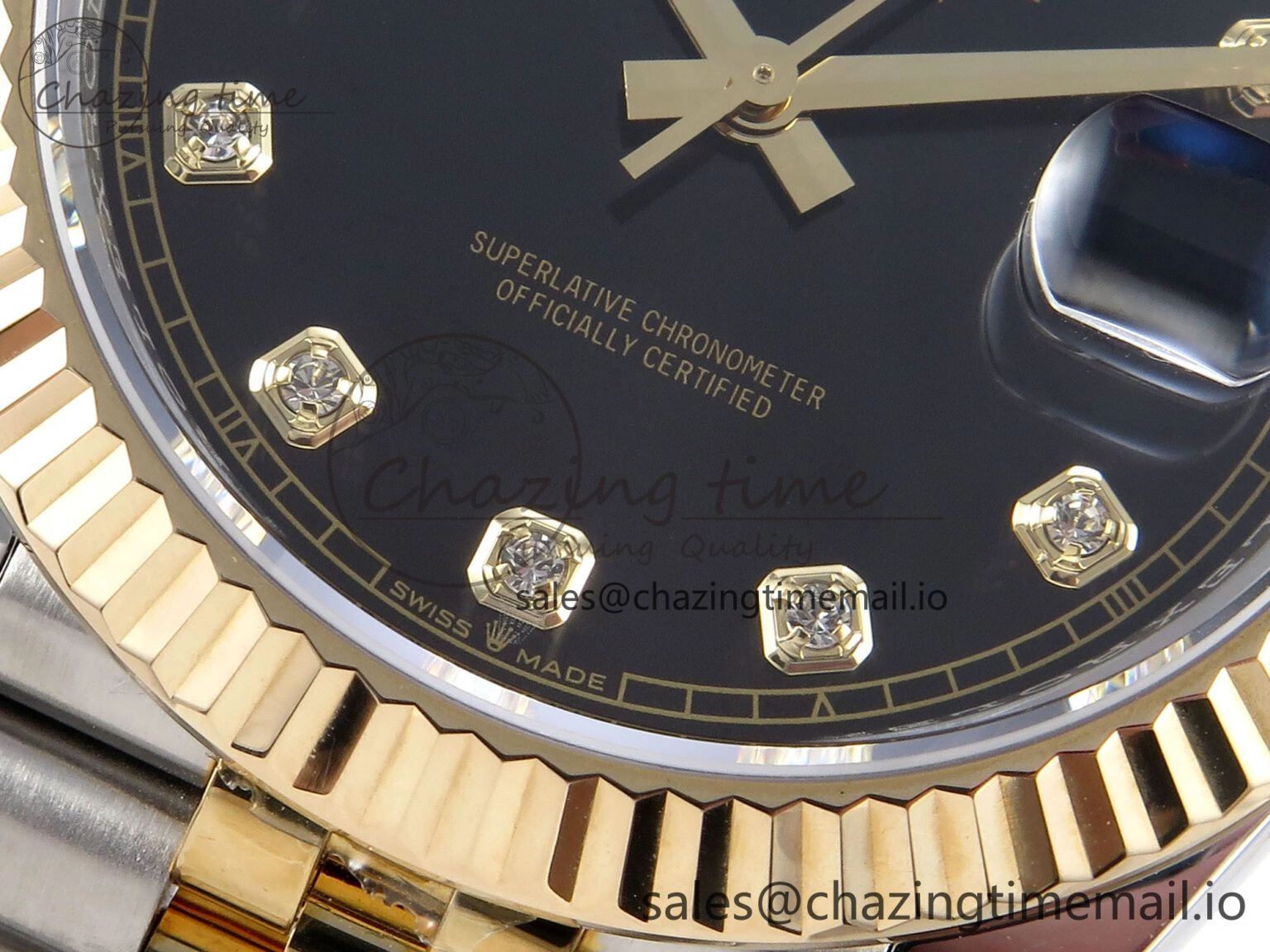 DateJust 41mm 126333 SS YG 3EF 1:1 Best Edition Black Diamond Dial on SS YG Jubilee Bracelet SA Attractive 300