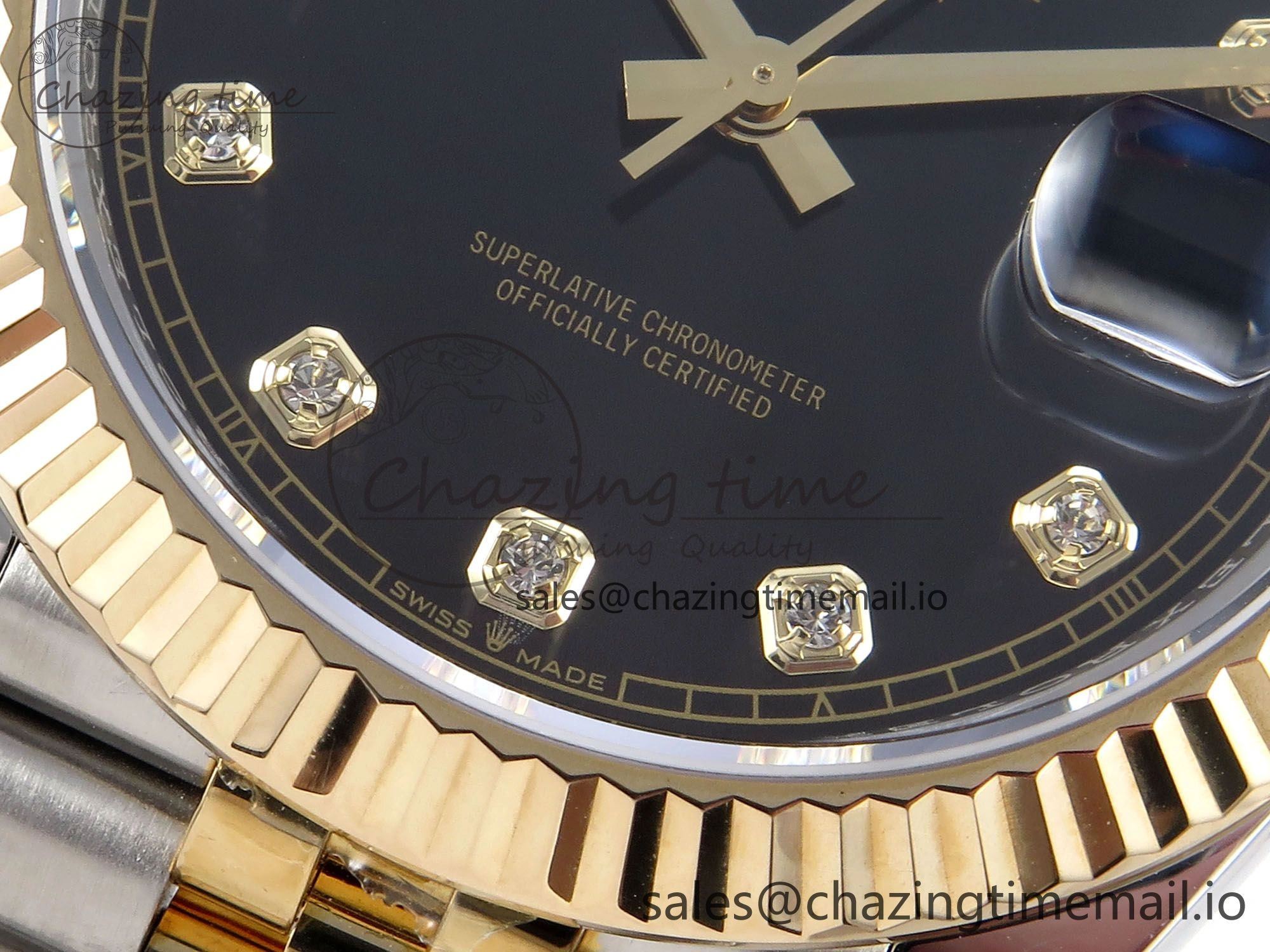 DateJust 41mm 126333 SS YG 3EF 1:1 Best Edition Black Diamond Dial on SS YG Jubilee Bracelet SA Attractive 300