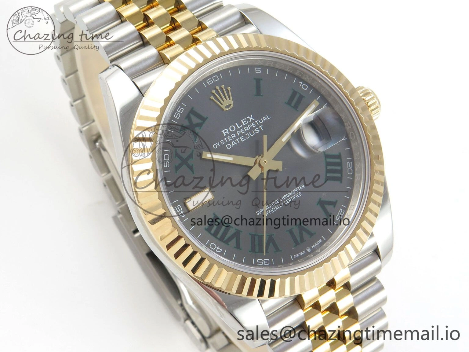Effortless DateJust 41mm 126333 SS YG 3EF 1:1 Best Edition Gray Roman Dial on SS YG Jubilee Bracelet SA 302