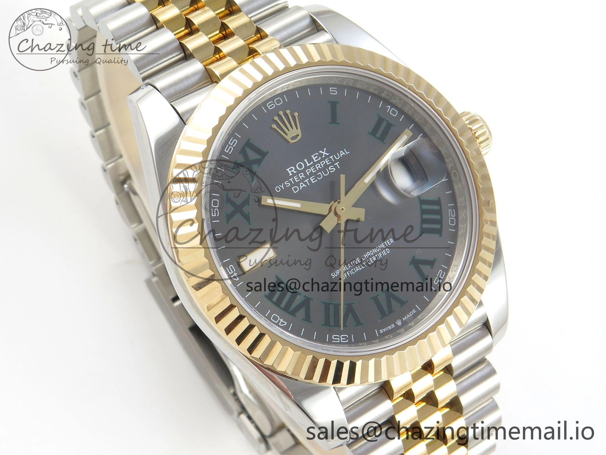 Effortless DateJust 41mm 126333 SS YG 3EF 1:1 Best Edition Gray Roman Dial on SS YG Jubilee Bracelet SA 302