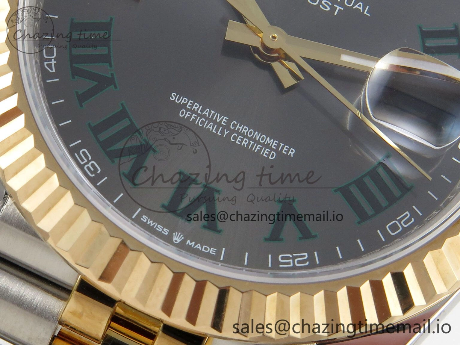 Effortless DateJust 41mm 126333 SS YG 3EF 1:1 Best Edition Gray Roman Dial on SS YG Jubilee Bracelet SA 302