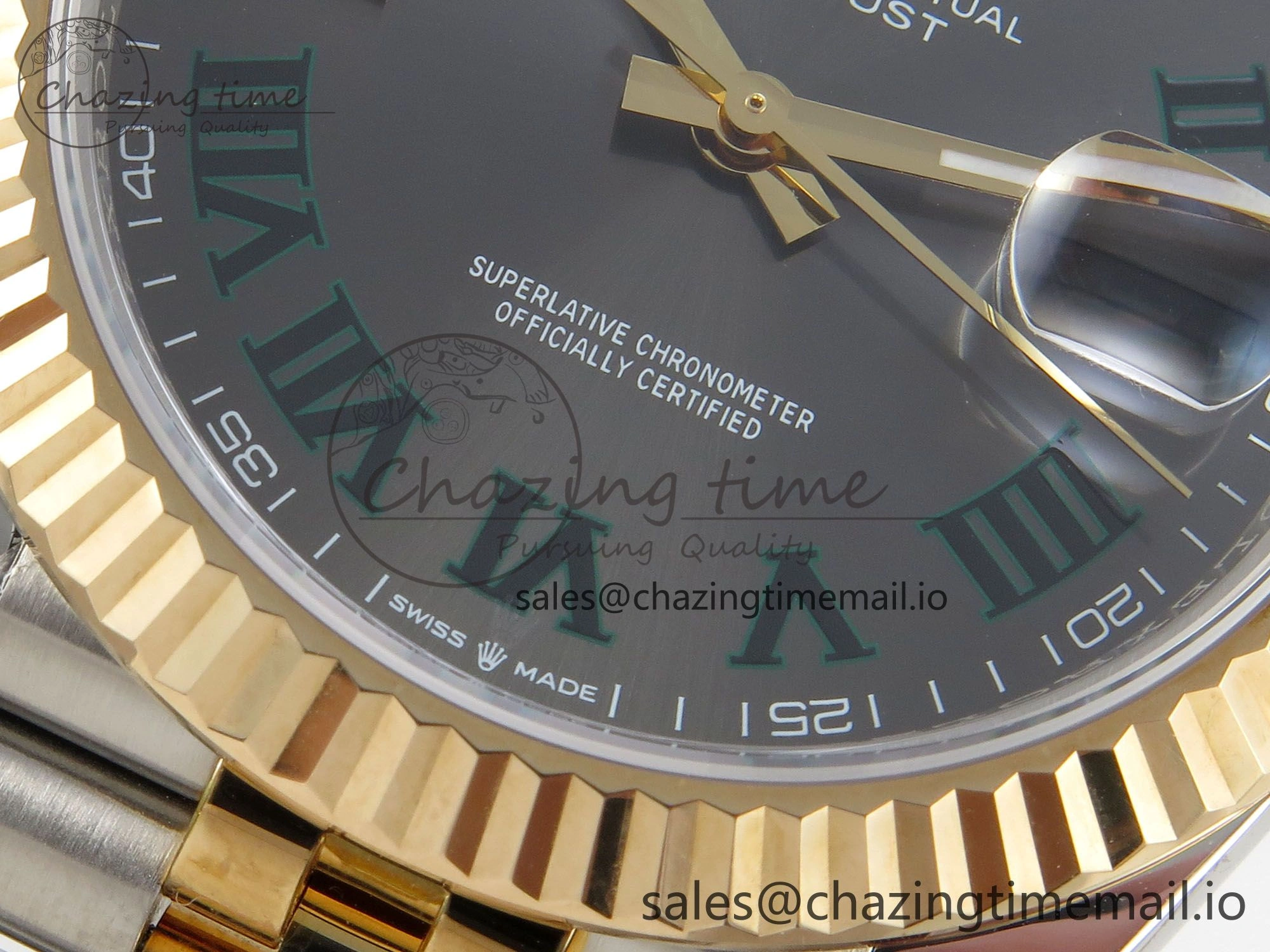 Effortless DateJust 41mm 126333 SS YG 3EF 1:1 Best Edition Gray Roman Dial on SS YG Jubilee Bracelet SA 302