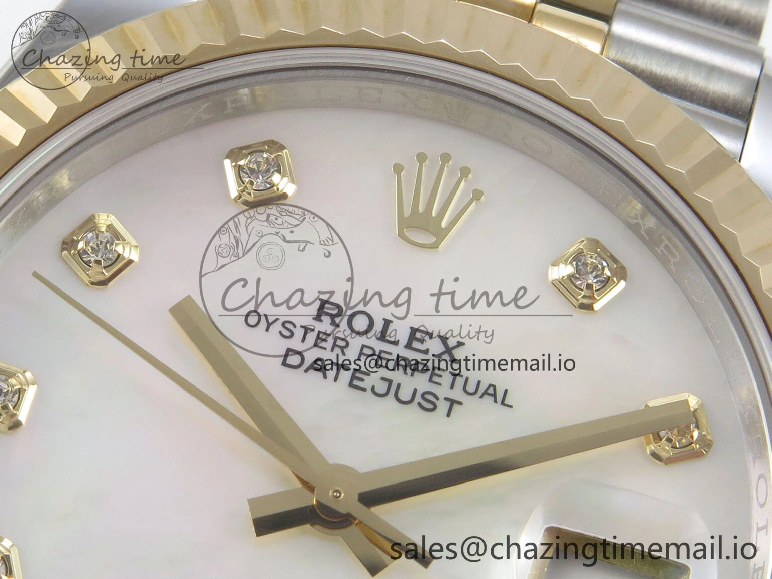 Reliable DateJust 41mm 126333 SS YG 3EF 1:1 Best Edition White MOP Diamond Dial on SS YG Jubilee Bracelet SA 299
