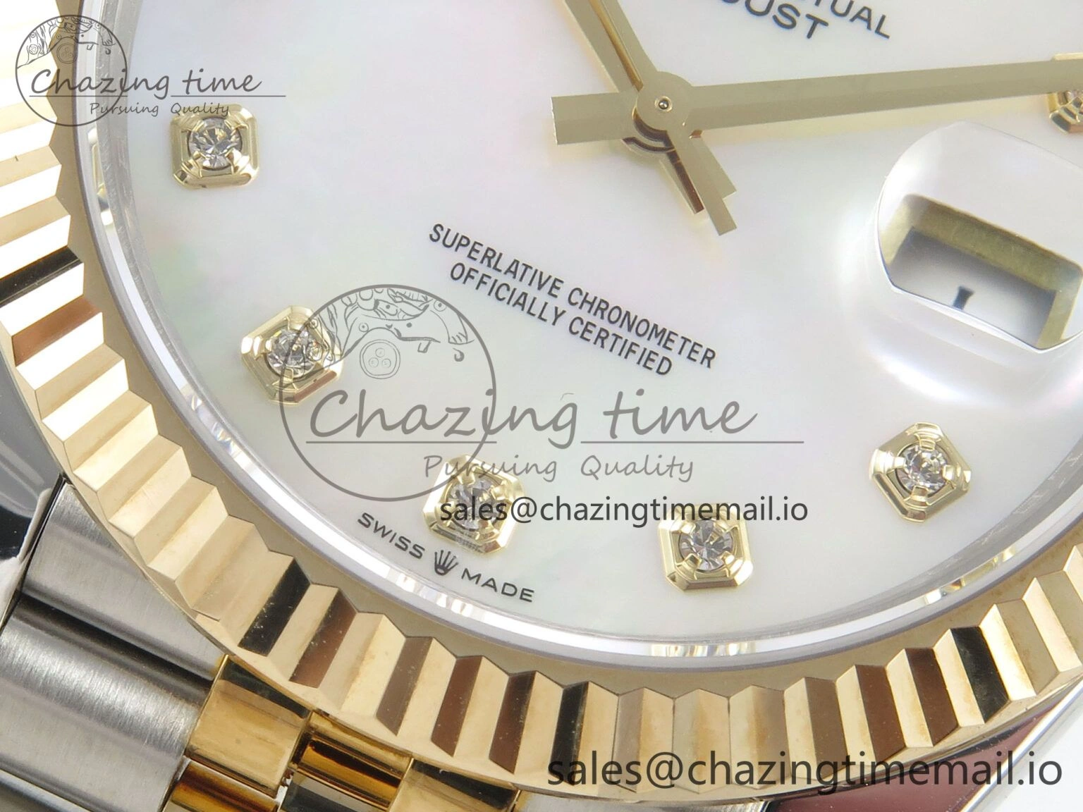 Reliable DateJust 41mm 126333 SS YG 3EF 1:1 Best Edition White MOP Diamond Dial on SS YG Jubilee Bracelet SA 299