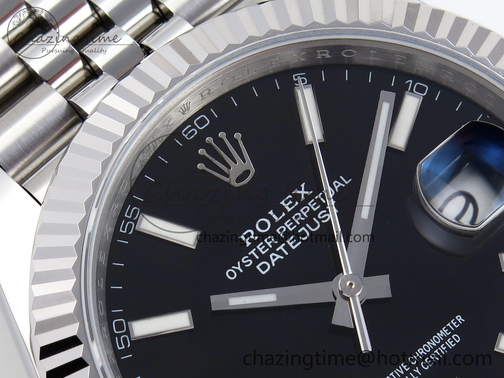 Effortless DateJust 41mm 126334 904 SS ARF 1:1 Best Edition Black Dial Sticks Markers on Jubilee Bracelet SH 1869