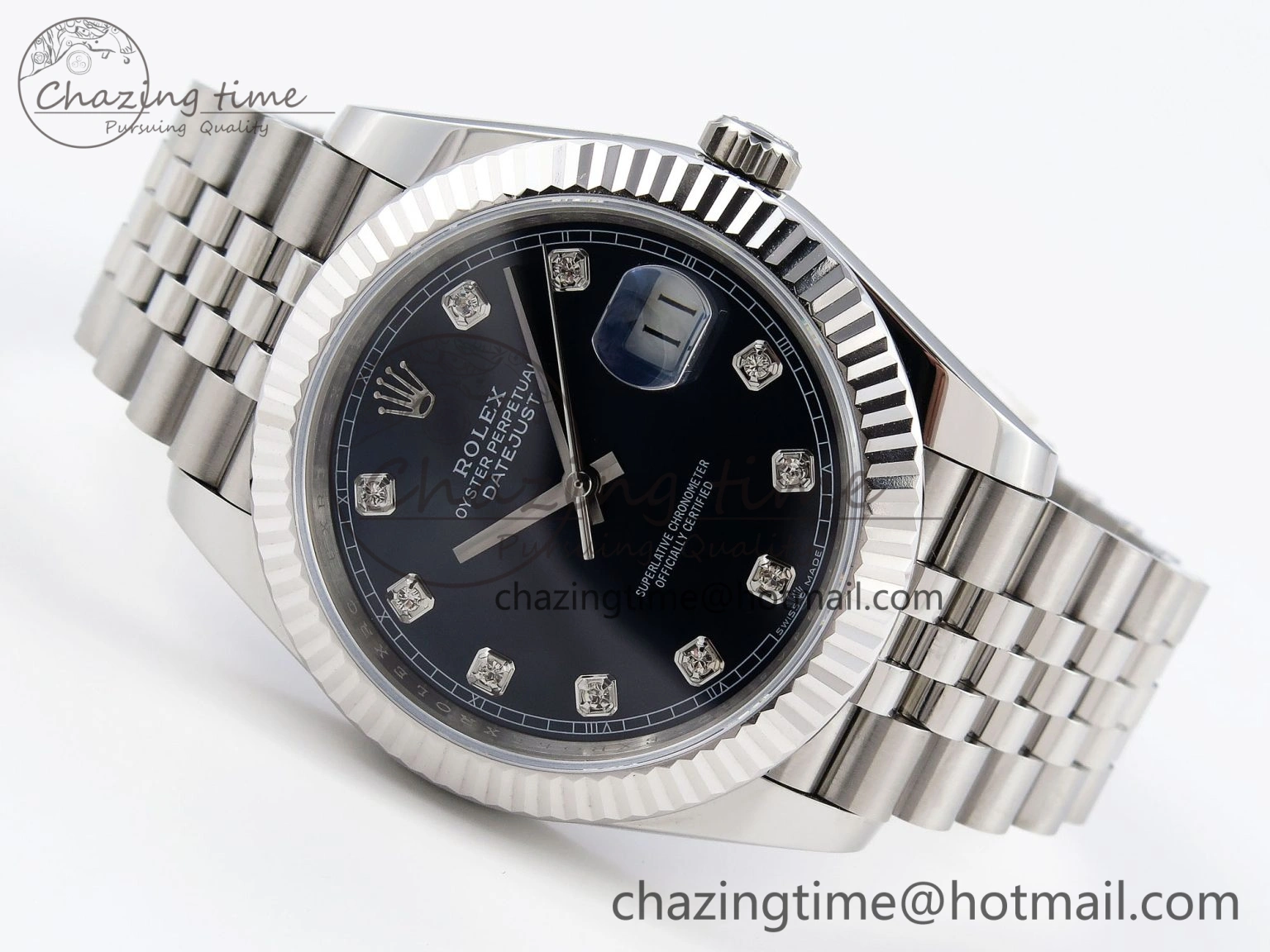 Lightweight DateJust 41mm 126334 904 SS ARF 1:1 Best Edition Blue Dial Diamonds Markers on Jubilee Bracelet SH 1863