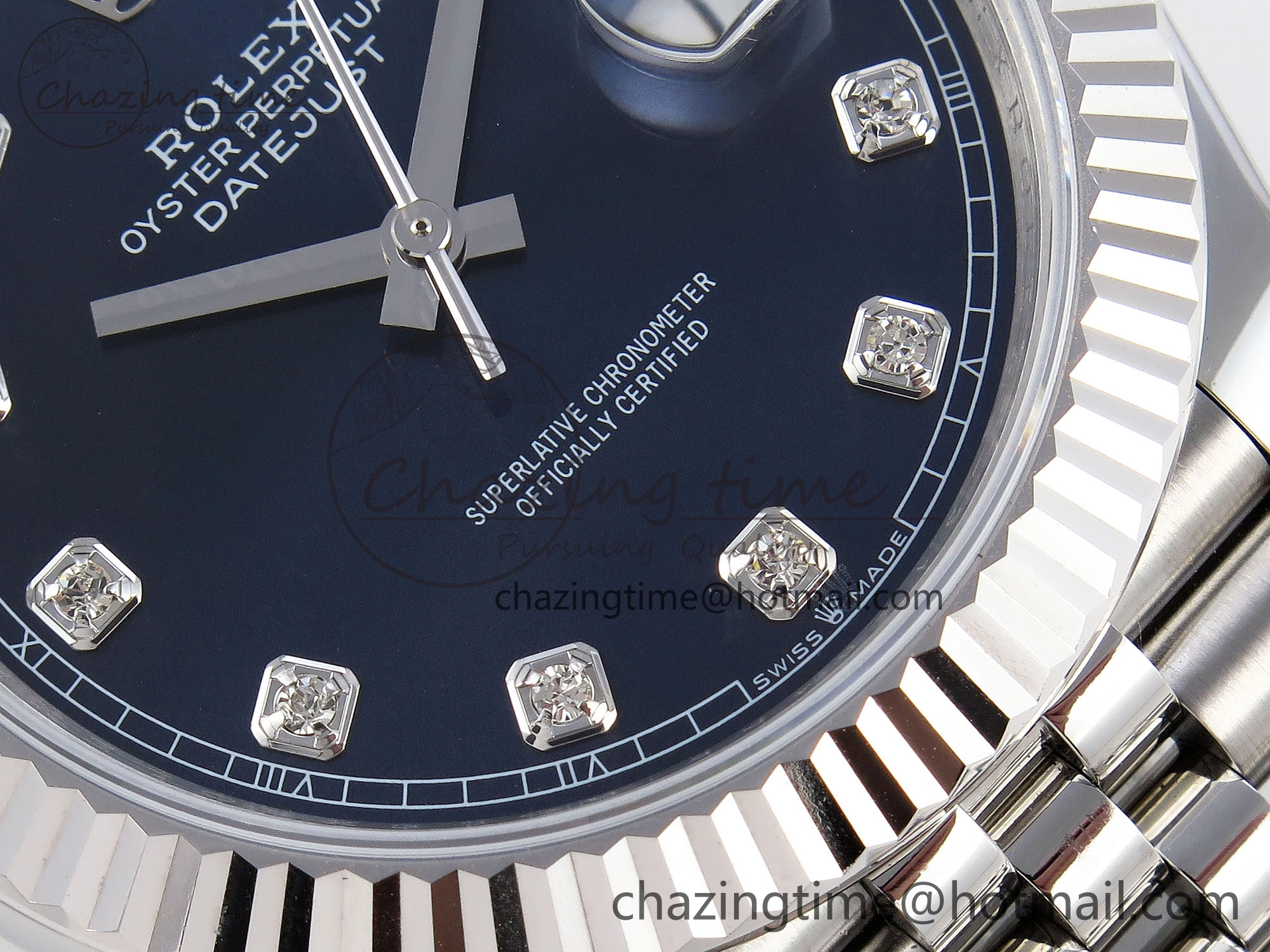 Lightweight DateJust 41mm 126334 904 SS ARF 1:1 Best Edition Blue Dial Diamonds Markers on Jubilee Bracelet SH 1863