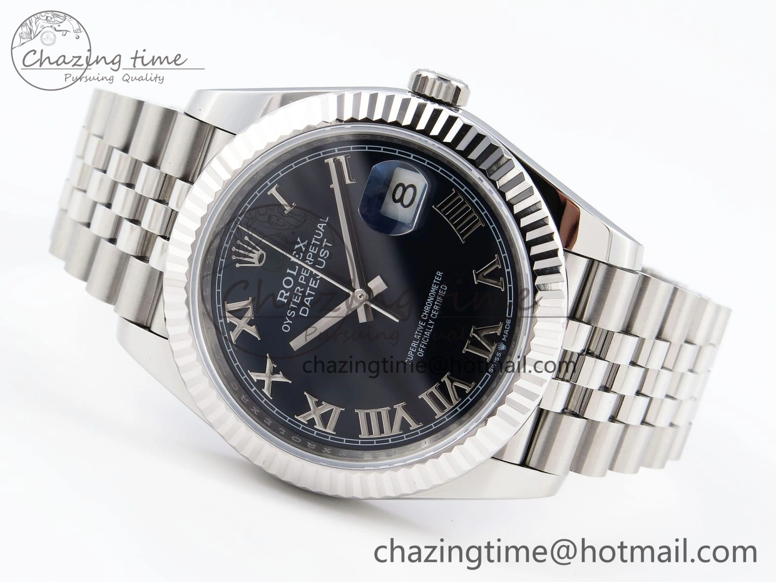 DateJust 41mm 126334 904 SS ARF 1:1 Best Edition Blue Dial Roman Markers on Jubilee Bracelet SH Minimalist 1866