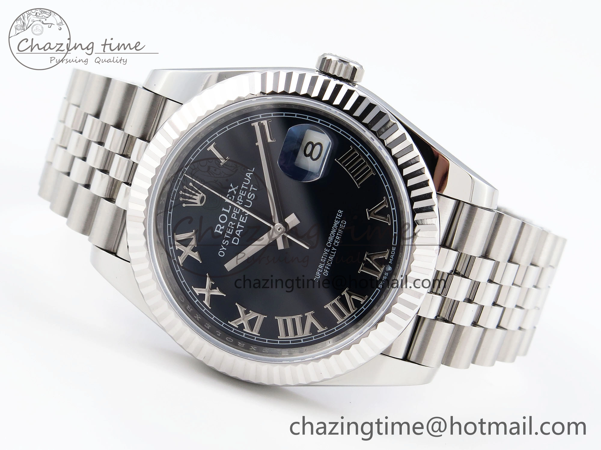 DateJust 41mm 126334 904 SS ARF 1:1 Best Edition Blue Dial Roman Markers on Jubilee Bracelet SH Minimalist 1866
