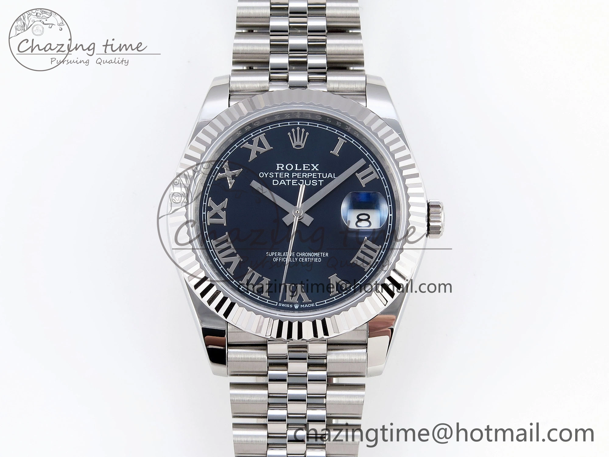 DateJust 41mm 126334 904 SS ARF 1:1 Best Edition Blue Dial Roman Markers on Jubilee Bracelet SH Minimalist 1866