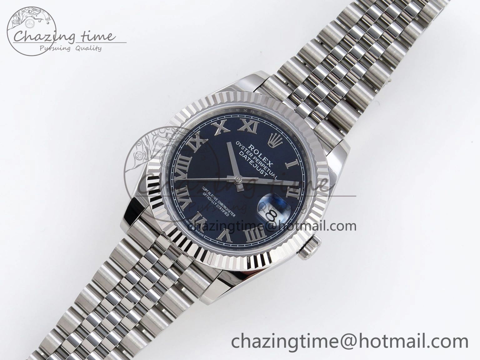 DateJust 41mm 126334 904 SS ARF 1:1 Best Edition Blue Dial Roman Markers on Jubilee Bracelet SH Minimalist 1866
