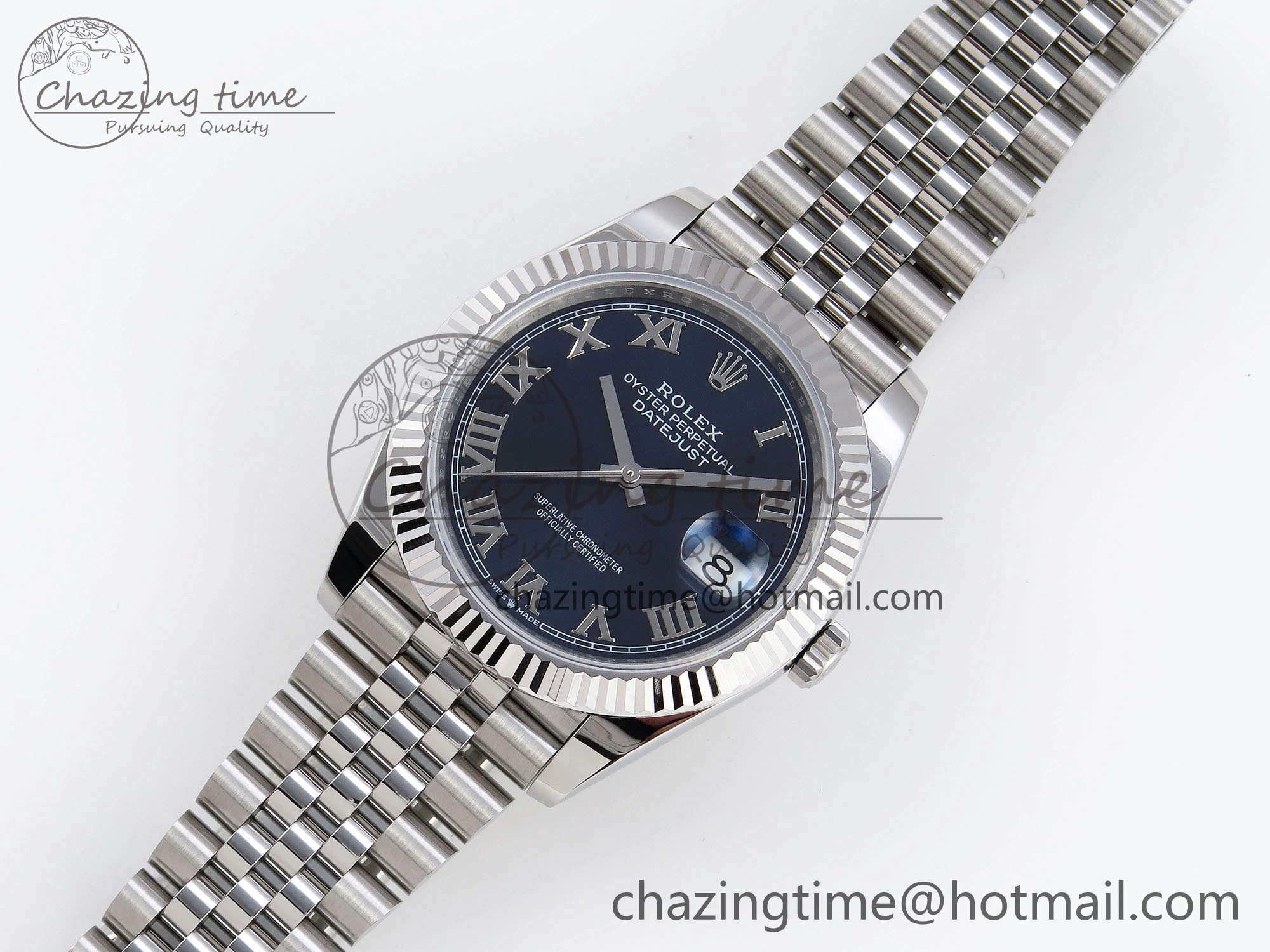 DateJust 41mm 126334 904 SS ARF 1:1 Best Edition Blue Dial Roman Markers on Jubilee Bracelet SH Minimalist 1866