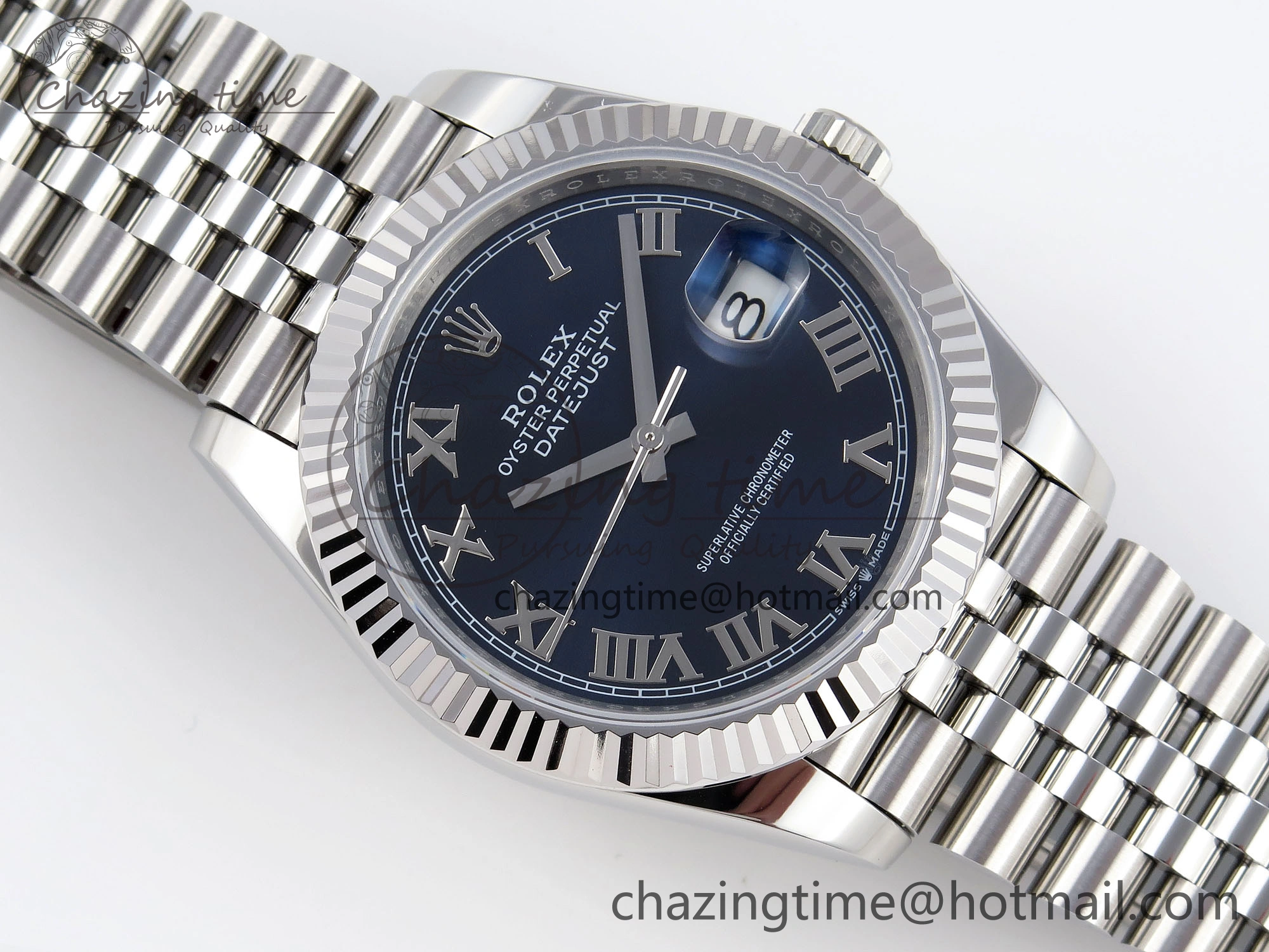 DateJust 41mm 126334 904 SS ARF 1:1 Best Edition Blue Dial Roman Markers on Jubilee Bracelet SH Minimalist 1866