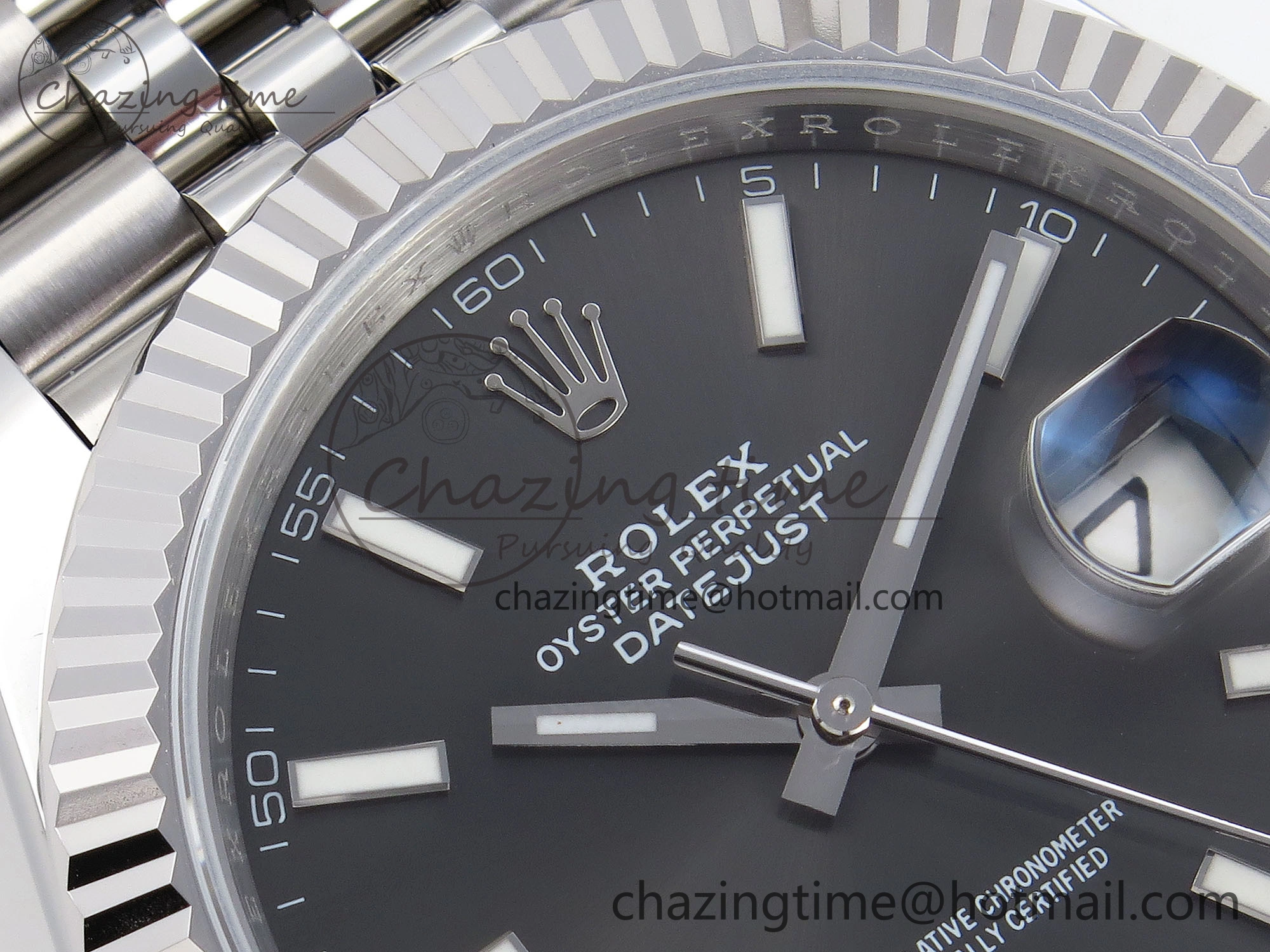 Seasonal DateJust 41mm 126334 904 SS ARF 1:1 Best Edition Gray Dial Sticks Markers on Jubilee Bracelet SH 1865