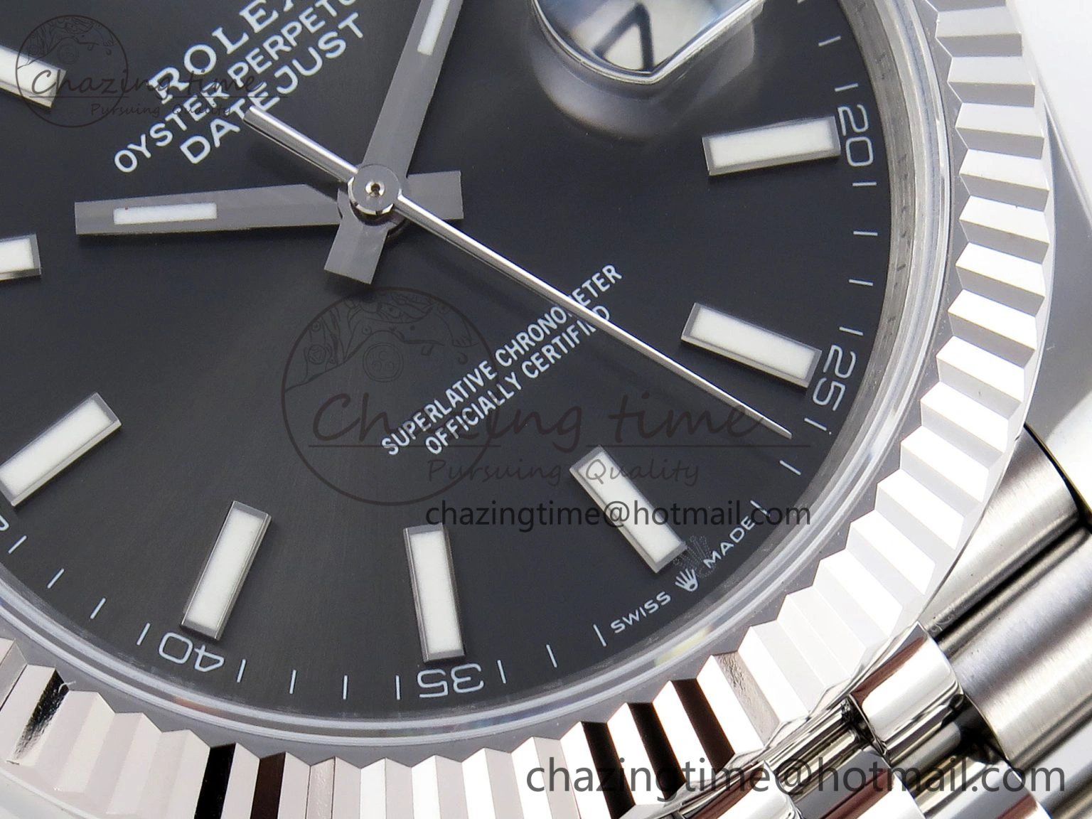Seasonal DateJust 41mm 126334 904 SS ARF 1:1 Best Edition Gray Dial Sticks Markers on Jubilee Bracelet SH 1865