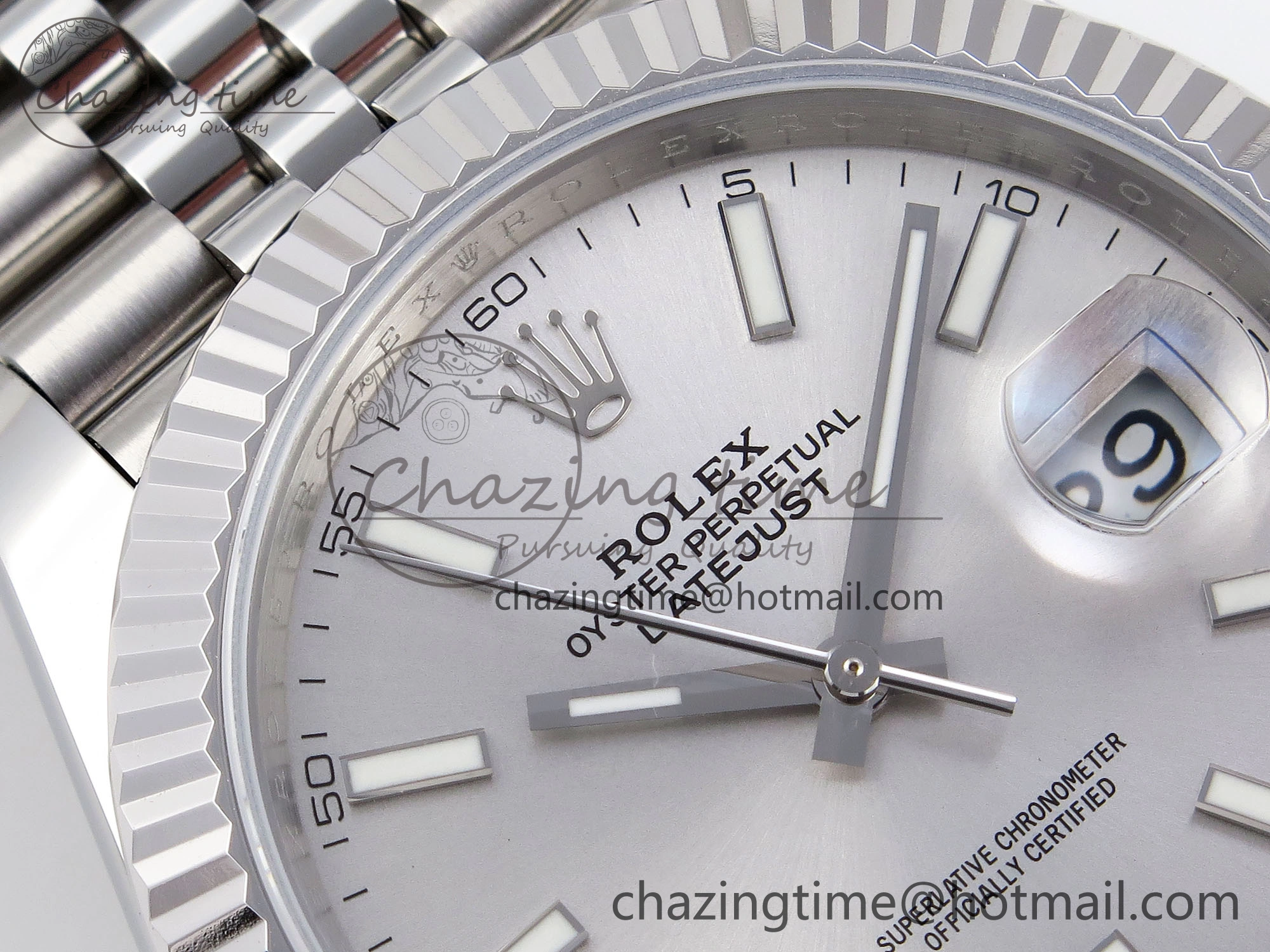 HighQuality DateJust 41mm 126334 904 SS ARF 1:1 Best Edition Silver Dial Sticks Markers on Jubilee Bracelet SH 1867
