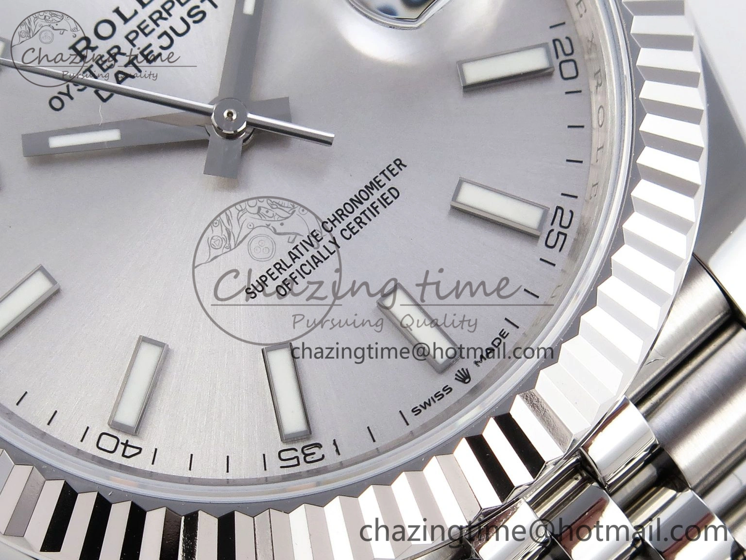 HighQuality DateJust 41mm 126334 904 SS ARF 1:1 Best Edition Silver Dial Sticks Markers on Jubilee Bracelet SH 1867