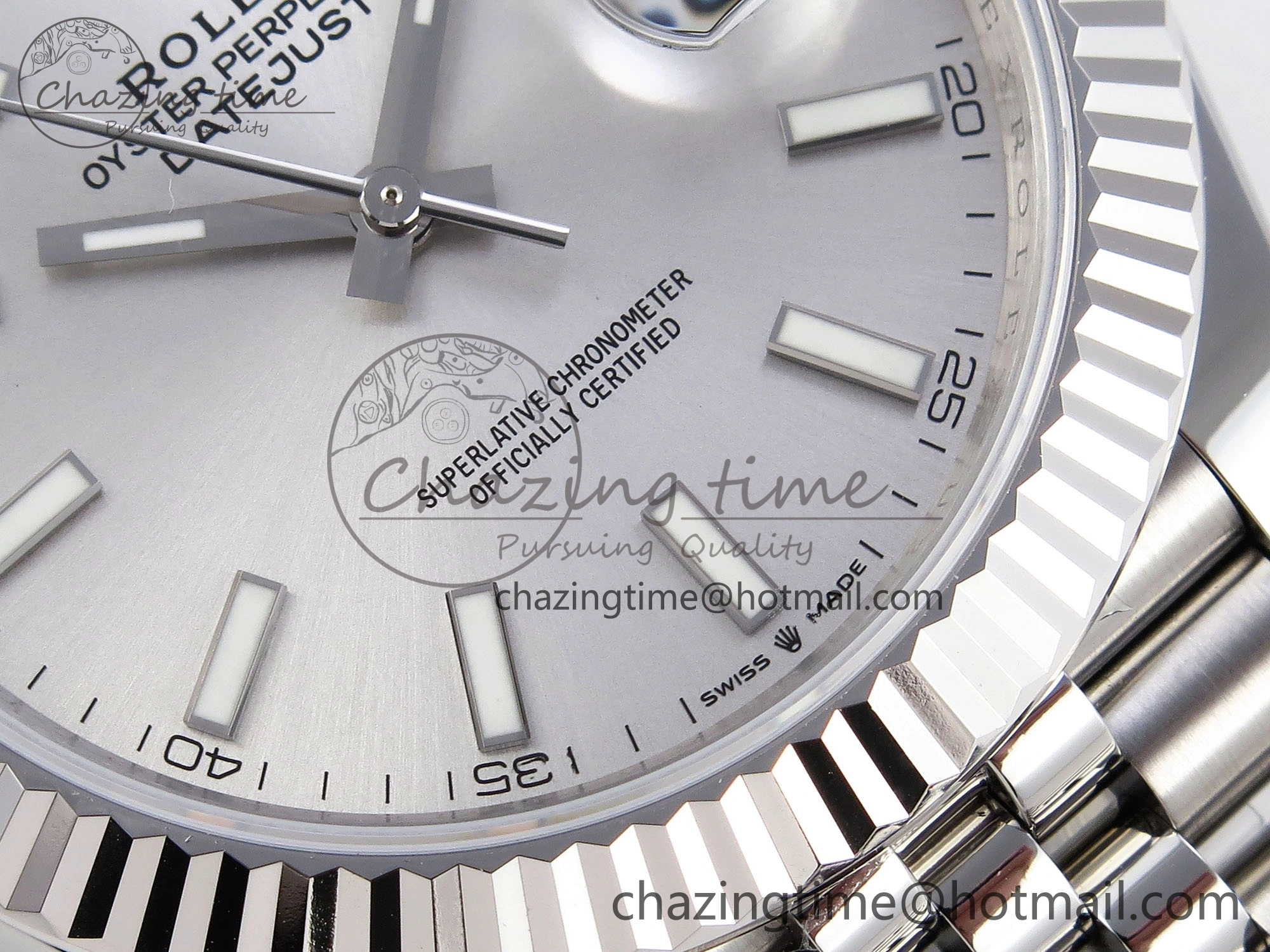 HighQuality DateJust 41mm 126334 904 SS ARF 1:1 Best Edition Silver Dial Sticks Markers on Jubilee Bracelet SH 1867